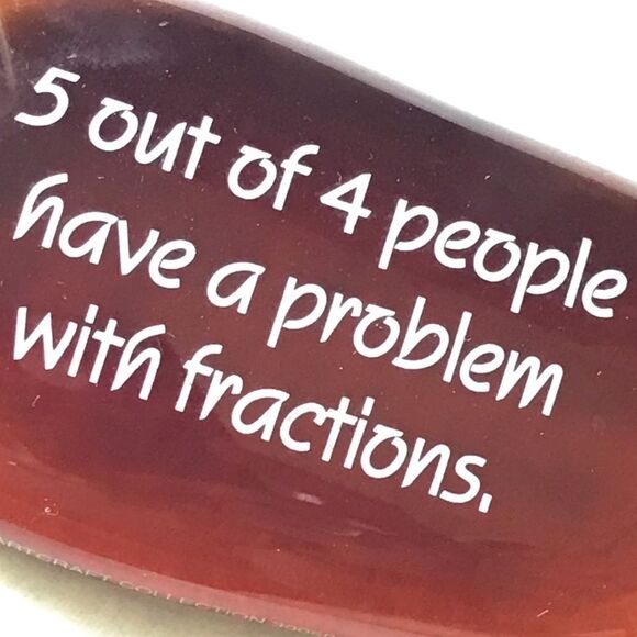 Amusing Comical Mathematical Quote Amber Brown FlatMarble Glass Paperweight - Picture 4 of 14